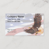 Carte De Visite Thème Américain Eagle Étoiles Et Bandes (Devant)