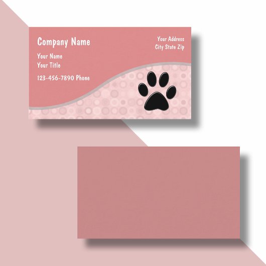 Carte De Visite Thème animal à la mode