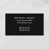 Carte De Visite Thème Auto Mécanique (Dos)