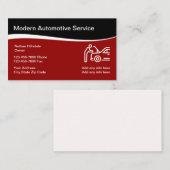 Carte De Visite Thème Automobile Avec Réparation De Voiture Graphi (Devant / Derrière)