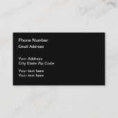 Carte De Visite Thème automobile moderne classique (Dos)