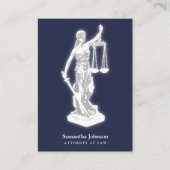 Carte De Visite Thème | Avocat À Droit Bleu Minuit (Devant)
