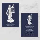 Carte De Visite Thème | Avocat À Droit Bleu Minuit (Devant / Derrière)