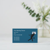 Carte De Visite Thème Bowling Unique (Debout devant)