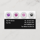 Carte De Visite Thème branché pour animaux de compagnie (Devant)