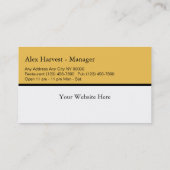 Carte De Visite Thème Brasserie Et Restaurant (Dos)