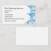 Carte De Visite Thème Bulles de service de nettoyage (Devant / Derrière)