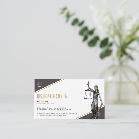 Carte De Visite Thème | Bureau du droit (Debout devant)