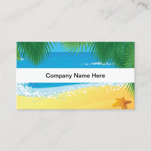 Carte De Visite Thème Businesscards de plage (Devant)