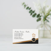 Carte De Visite Thème chic d'immobiliers d'agent immobilier (Debout devant)