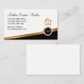 Carte De Visite Thème chic d'immobiliers d'agent immobilier (Devant / Derrière)