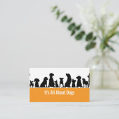 Carte De Visite Thème Chiens Simple Double Face (Debout devant)