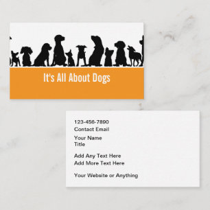 Carte De Visite Thème Chiens Simple Double Face