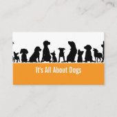 Carte De Visite Thème Chiens Simple Double Face (Devant)