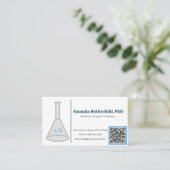 Carte de visite thème chimie Professeur Chimiste (Debout devant)