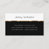 Carte De Visite Thème Classy Gold Real Estate House (Dos)