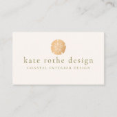 Carte De Visite Thème côtier de sable doré Dollar (Devant)