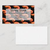 Carte De Visite Thème Crevettes Et Fruits De Mer (Devant / Derrière)