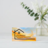 Carte De Visite Thème d'agent consultant en immobilier (Debout devant)