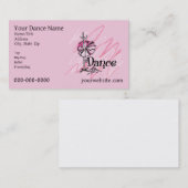 Carte de visite Thème Danse (Devant / Derrière)