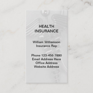 Carte De Visite Thème d'assurance maladie