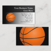 Carte De Visite Thème de basketball (Devant / Derrière)