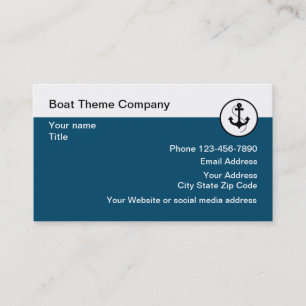 Carte De Visite Thème de bateau nautique