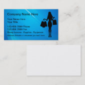 Carte De Visite Thème de beauté de mode shopping (Devant / Derrière)