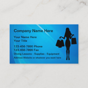 Carte De Visite Thème de beauté de mode shopping
