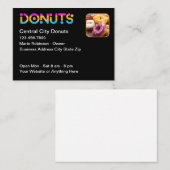 Carte De Visite Thème de beignet amusant et cool pour magasin de d (Devant / Derrière)