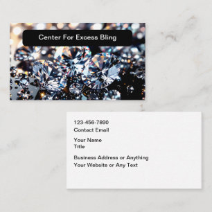 Carte De Visite Thème de bijoux Classy Bling