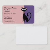 Carte De Visite Thème de chat de compagnie design tendance (Devant / Derrière)