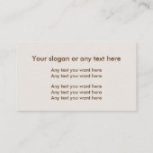 Carte De Visite Thème de chocolat (Dos)