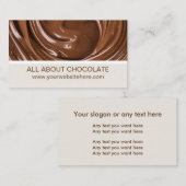 Carte De Visite Thème de chocolat (Devant / Derrière)