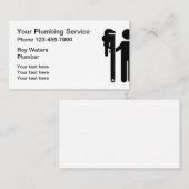 Carte De Visite Thème de clé de plombier (Devant / Derrière)