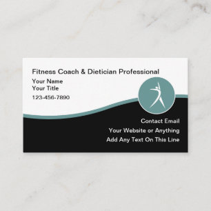 Carte De Visite Thème de coach en forme et diététiste