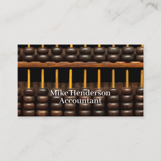 Carte De Visite Thème de comptable Abacus (Devant)