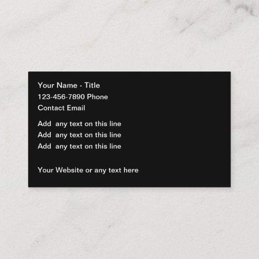 Carte De Visite Thème De Construction Classique Et Cool (Dos)