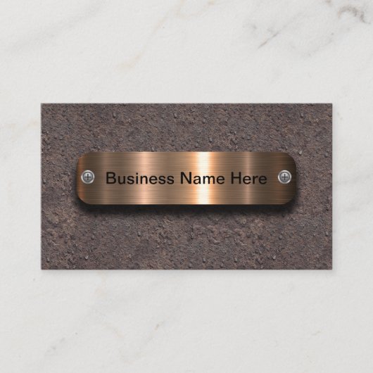 Carte De Visite Thème De Construction Classique Et Cool (Devant)