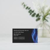 Carte De Visite Thème de courant électrique unique par électricien (Debout devant)