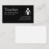 Carte De Visite Thème de cours particuliers de professeur (Devant / Derrière)