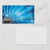 CARTE DE VISITE THÈME DE COURSES D'AUTOMOBILES (Devant / Derrière)