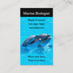 Carte De Visite Thème de dauphin de biologiste marin
