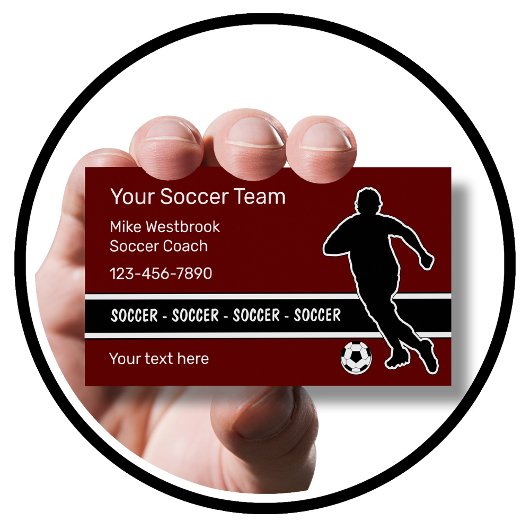 Carte De Visite Thème de football moderne cool