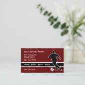 Carte De Visite Thème de football moderne cool (Debout devant)