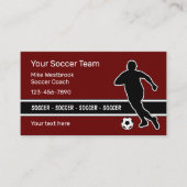 Carte De Visite Thème de football moderne cool (Devant)