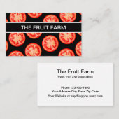 Carte De Visite Thème de fruits et légumes (Devant / Derrière)