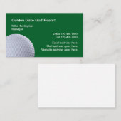 Carte De Visite Thème de golf conçu par des professionnels (Devant / Derrière)