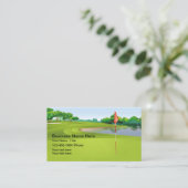 Carte De Visite Thème de golf de saison estivale (Debout devant)