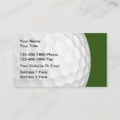 Carte De Visite Thème de golf moderne deux côtés (Dos)